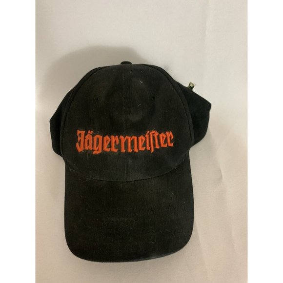 Jagermeister NWT Black Embroidered Strapback Ball Cap - Picture 1 of 4
